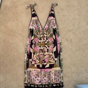 Nicole Miller Women’s Pink & Olive Geometric Dress